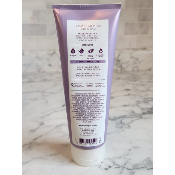 Bath & Body Works Winter Berry Wonder Ultimate Hydration Body Cream Shea Butter - Picture 2 of 2